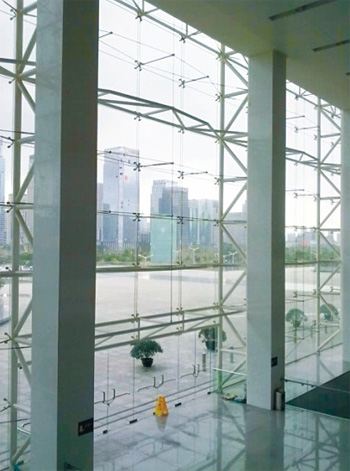 拉索點(diǎn)支式玻璃幕墻 拉索點(diǎn)支式玻璃幕墻